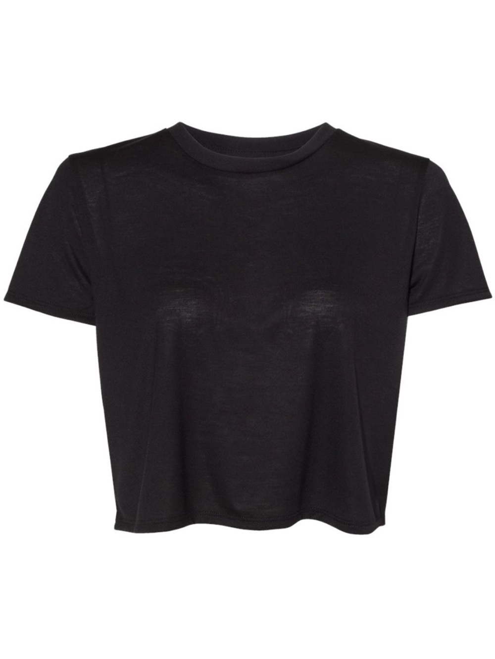 Bella Canvas Women’s Flowy Crop Tee - 8882, Black